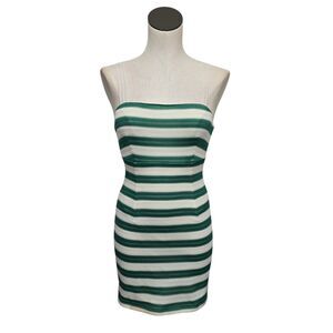 Show Me‎ Your Mumu Womens Clarissa Mini Dress in Green Stripe Size Small